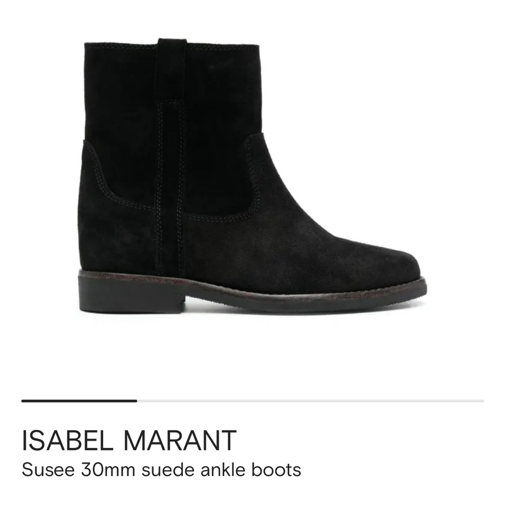Isabel Marant Black Suede Susee Ankle Boots